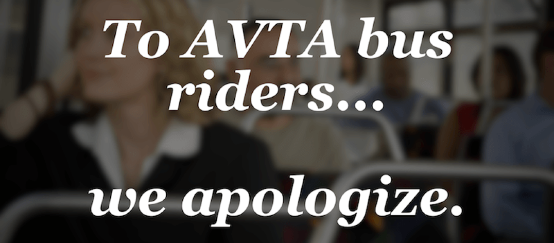 A Message to AVTA Bus Riders